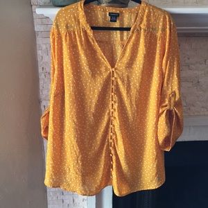 Yellow & White Polkadot Harper Blouse